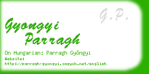 gyongyi parragh business card