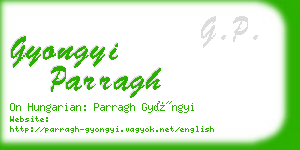 gyongyi parragh business card